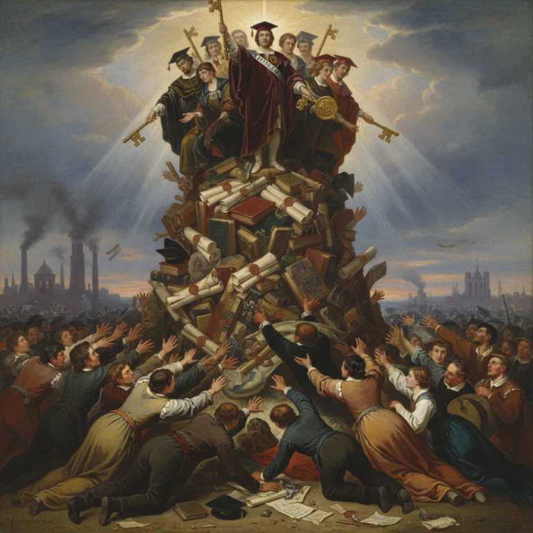 Imagen que busca representar la sobre elitización de la sociedad.